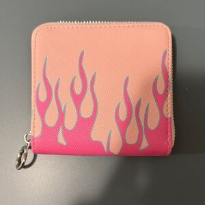 Urban Outfitters Pink and Blue Flame Wallet